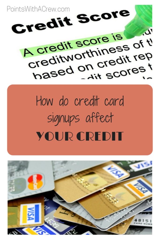 If you sign up for new credit cards, how does that affect your credit score?