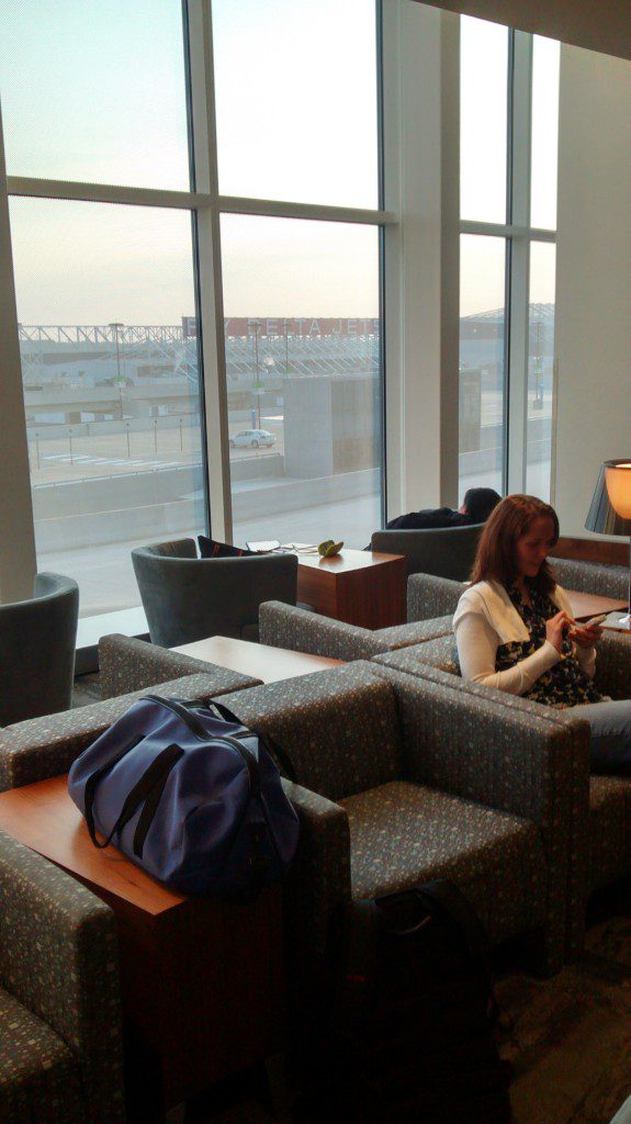 Here's Carolyn at The Club in ATL - one of the Priority Pass lounges