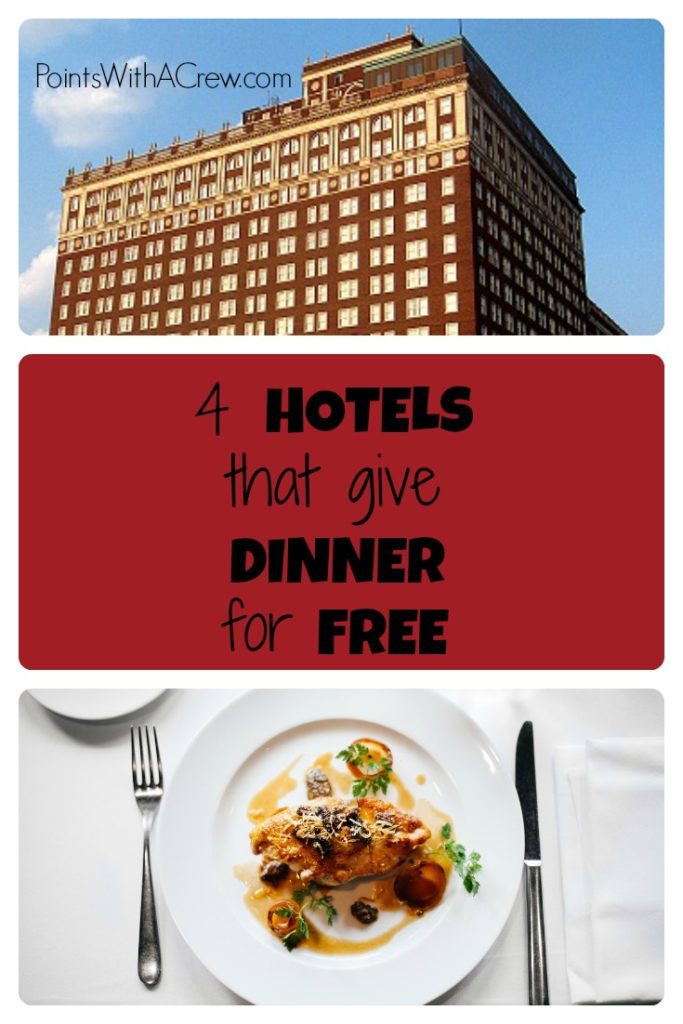 Out of hotel dinner ideas? Find out which hotels give dinner for free! That's free food!