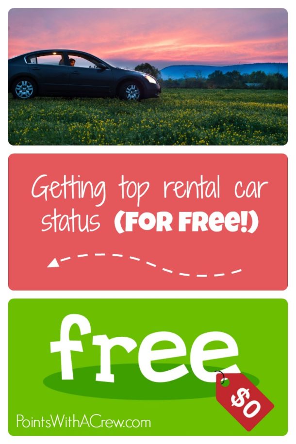 Getting top rental car status (for free!) Points with a Crew