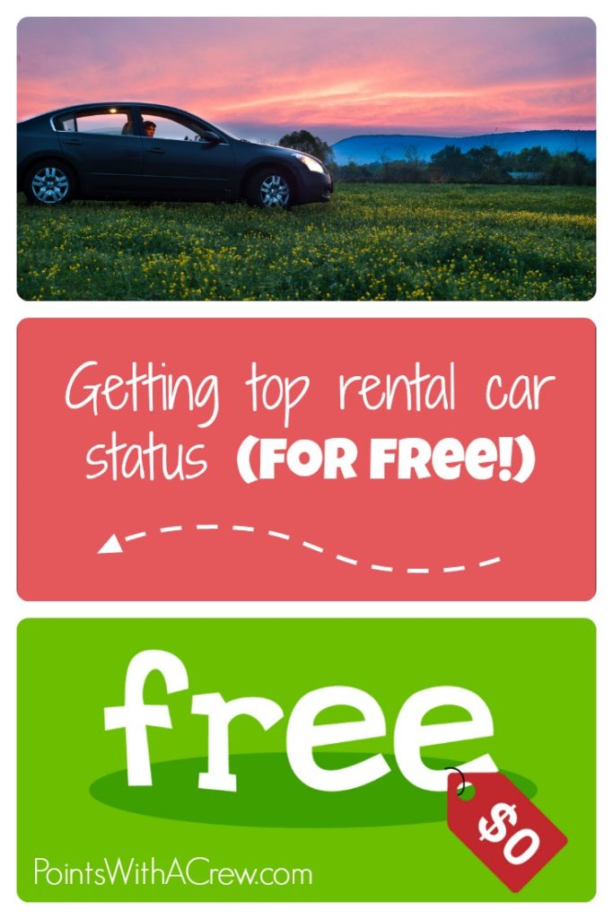 Here are a few ways to get top rental car status for free!
