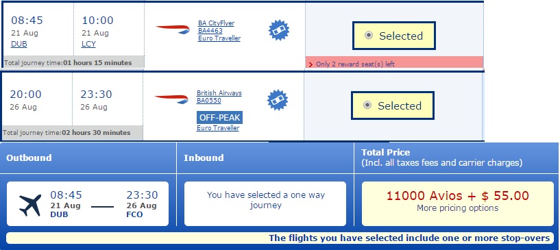 british-airways-reward-flight-saver-example