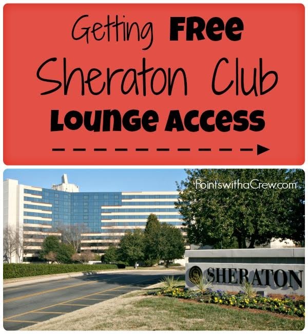 If you're staying at a Sheraton hotel, there's a simple trick to get FREE lounge access which means free breakfast and dinner while you're there!
