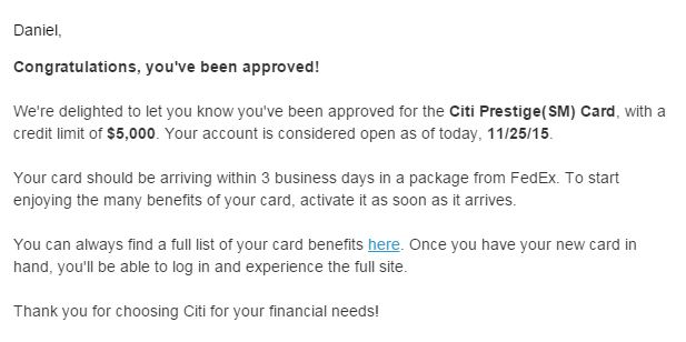 citi-application-approved