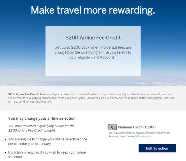 How to use your Amex Platinum $200 airline credit - Points with a Crew