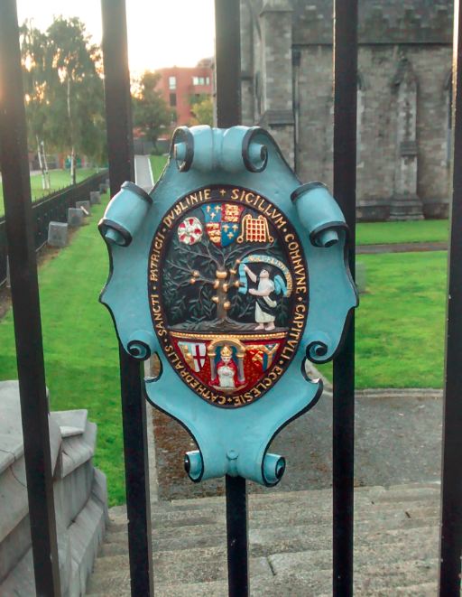 The seal on St. Patrick's Cathedral in Dublin