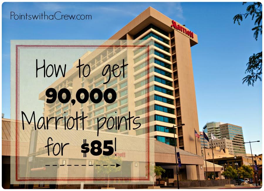 You can get over 90,000 Marriott Rewards for only $85. This could be enough for up to 9 stays at Marriott hotels 