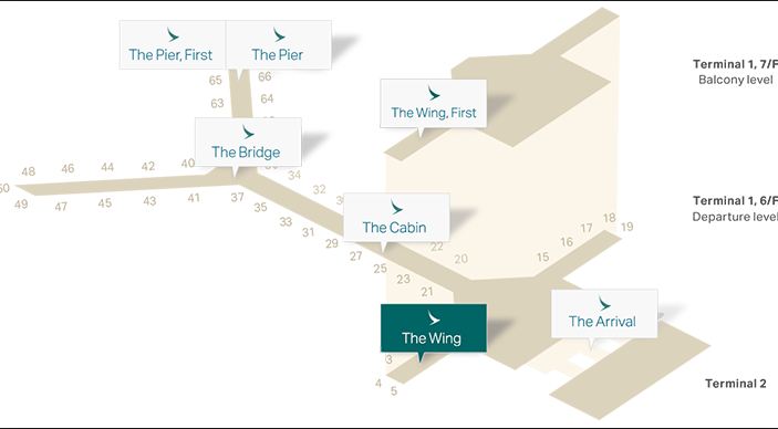 Image result for cathay pacific lounge map hkg