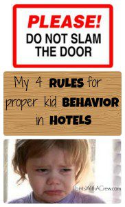 Here are 4 hotel etiquette tips if you're traveling with kids. Find out how to make sure your kids don't bother the other guests