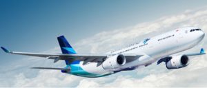 a plane flying in the sky