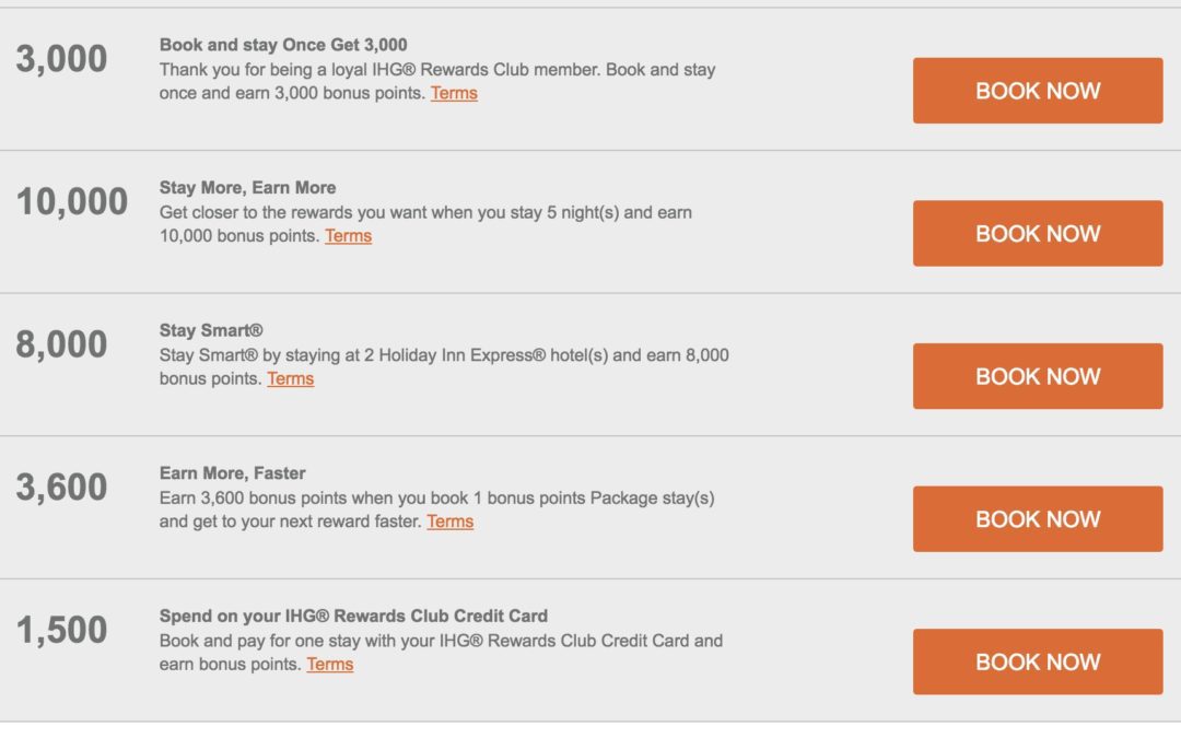 IHG Accelerate Q1 2017 promotion is available – what are your offers?