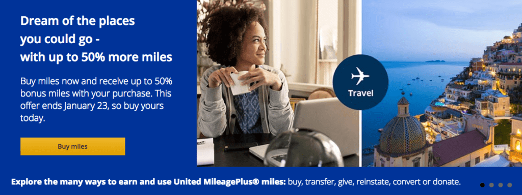 My targeted offer from United MileagePlus.