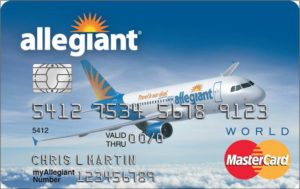 a credit card with a plane flying in the sky