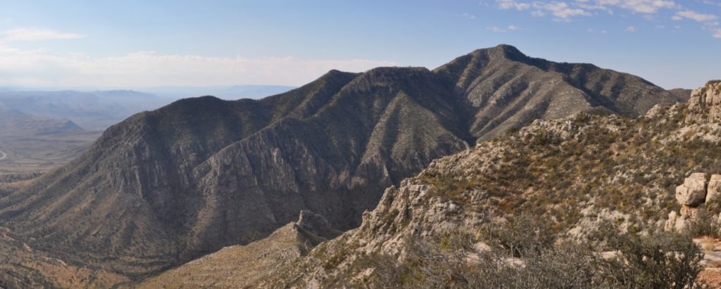 Pic by FredlyFish4 https://commons.wikimedia.org/wiki/Guadalupe_Peak#/media/File:Guadalupe_Peak_from_Bowl_Trail.JPG  CC BY-SA 3.0