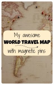 a map of the world with pins