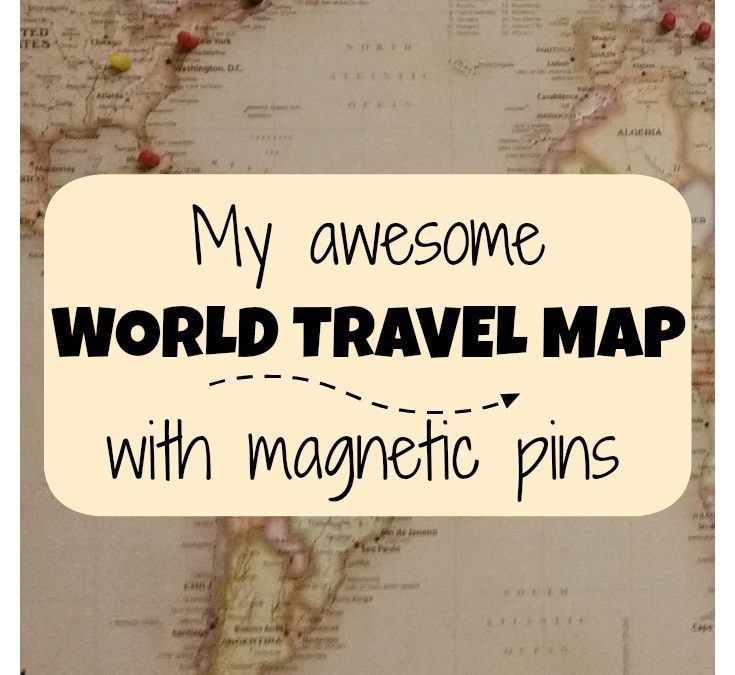 My awesome world travel map with pins is on sale