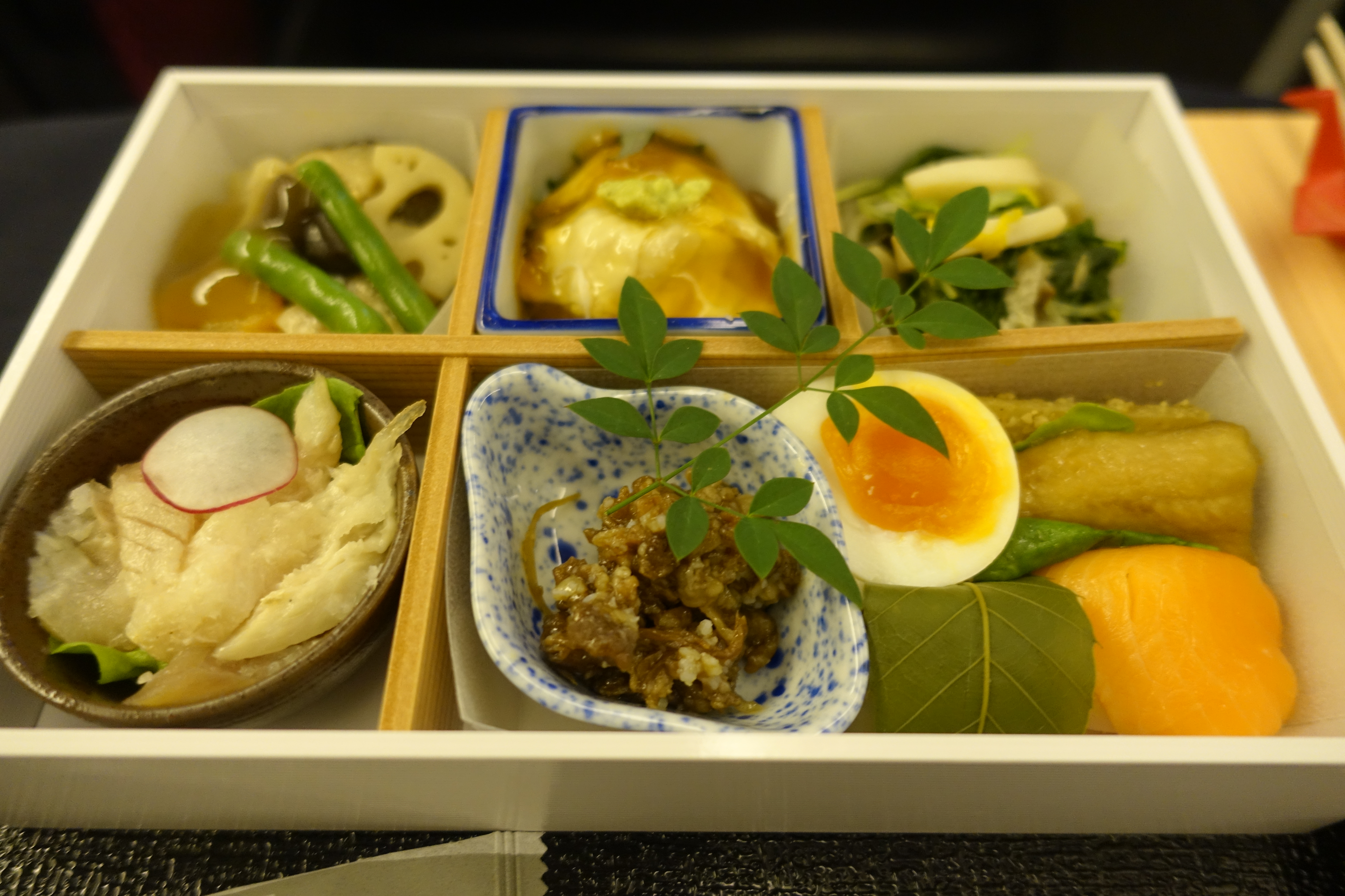 More cold dishes inside the box, and more eggs!