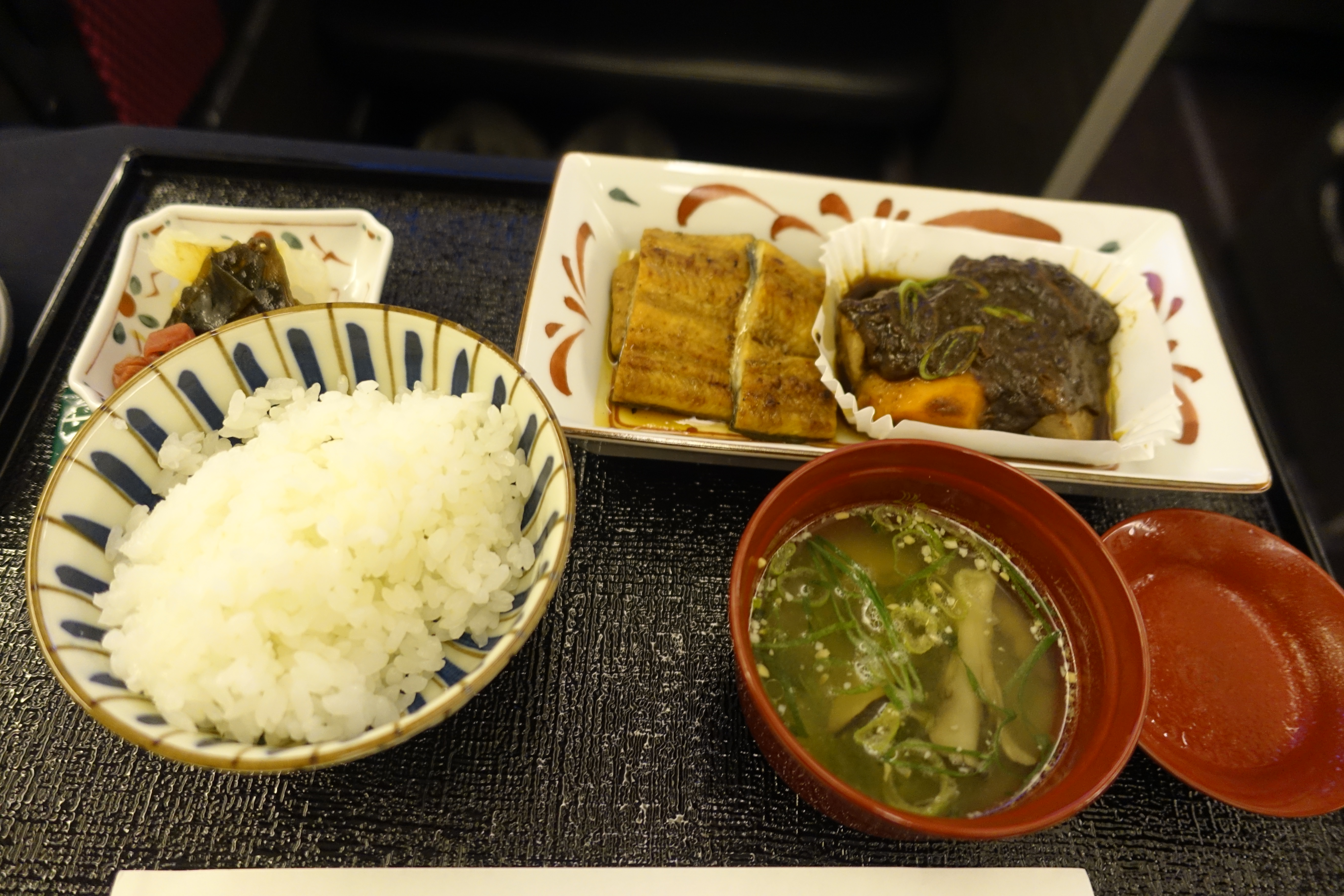 The main entry was eel and rice, at least it was warm.