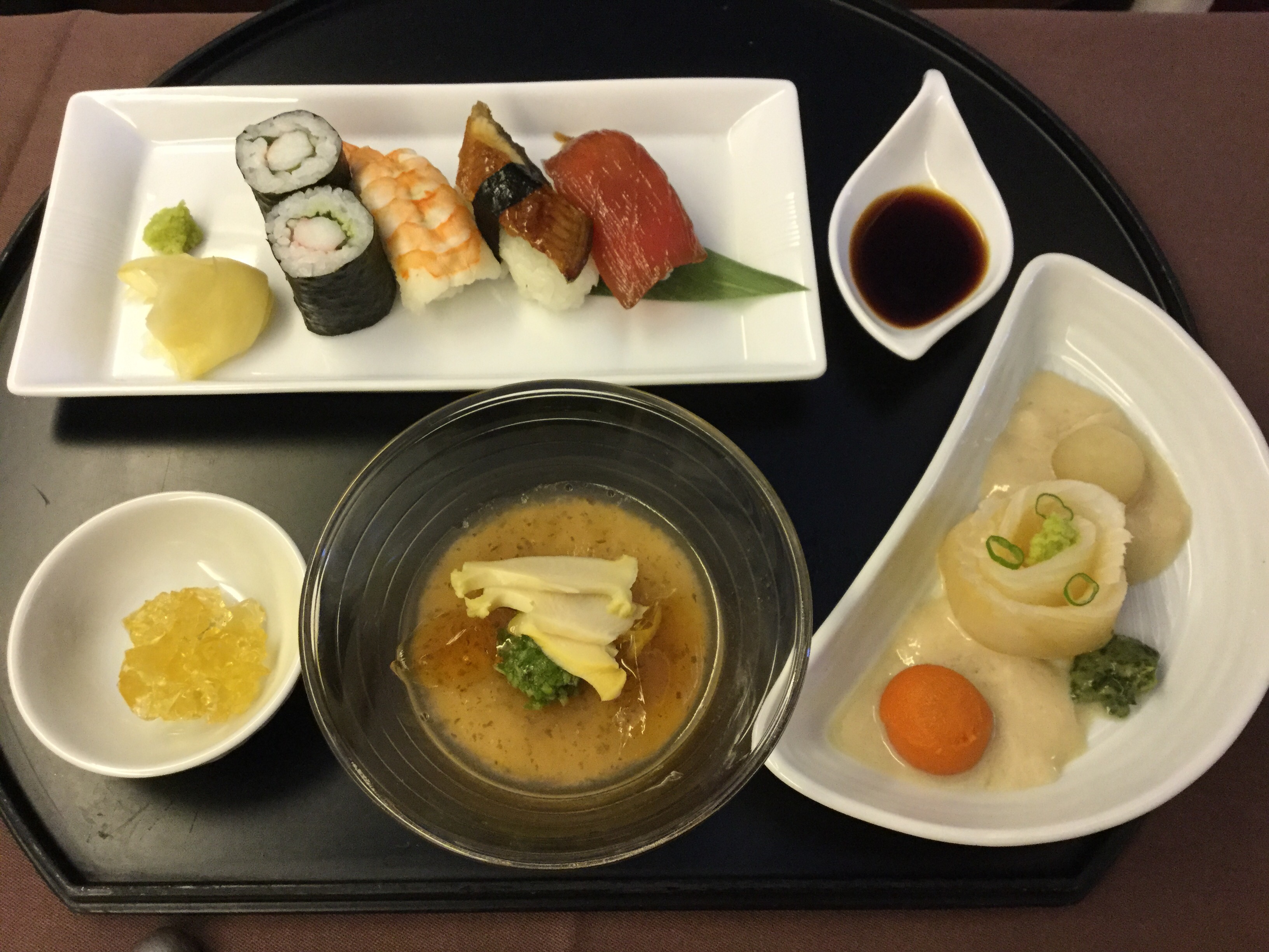 JAL First Class meal