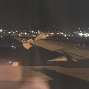 an airplane wing with a broken wing