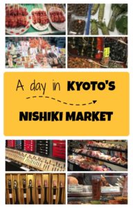 If you love food while you travel to Kyoto, you'll want to visit the Nishiki Market for sushi and other Japanese cuisine