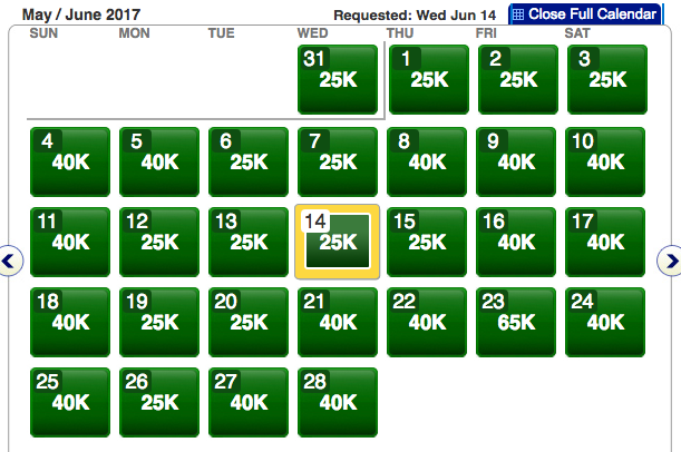 Not a single saver-level award available on American Airlines