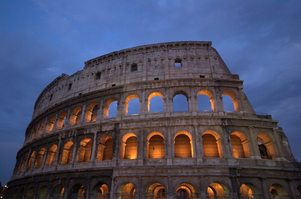 a close-up of Colosseum