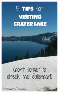 If you're visiting, camping or traveling to Crater Lake National Park in Oregon, don't forget to check the calendar before you go!