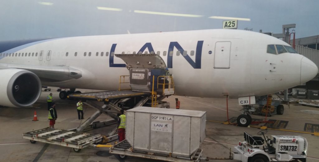 a plane with a ladder on it