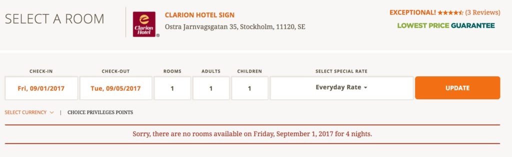 a screenshot of a hotel registration form