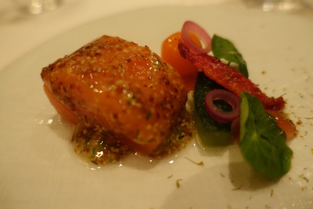 a plate of food on a table