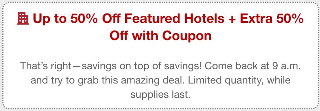 50 Off Hotels At Expedia Starts At 12PM EDT Today Points With A Crew