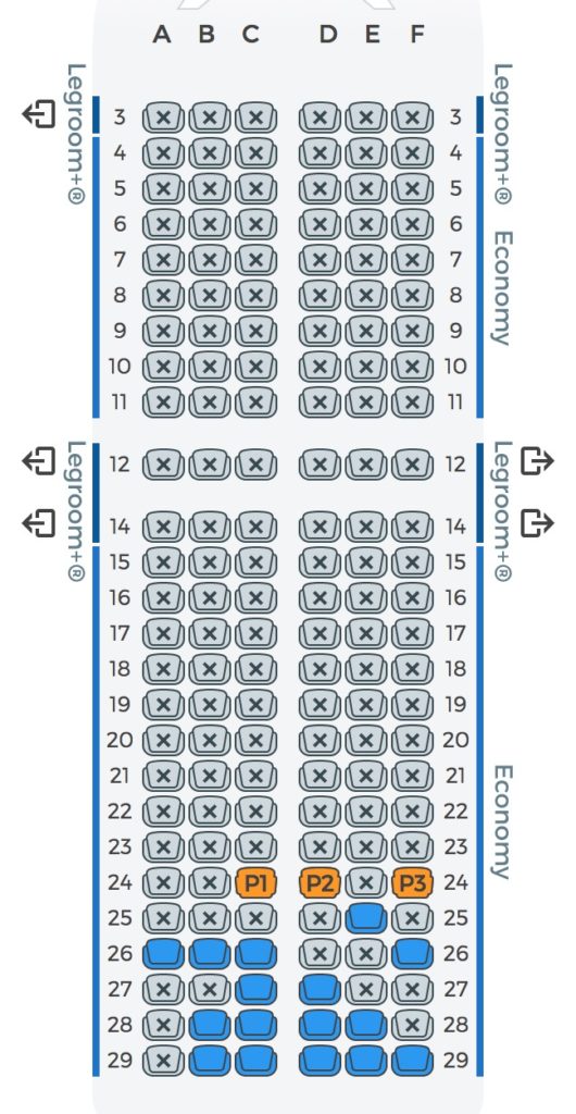 Allegiant Air A320 Seating Chart