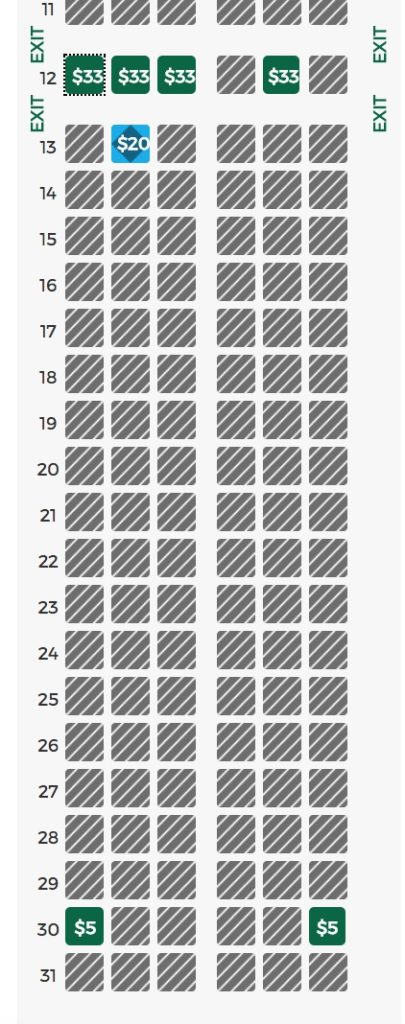 a table of grey squares