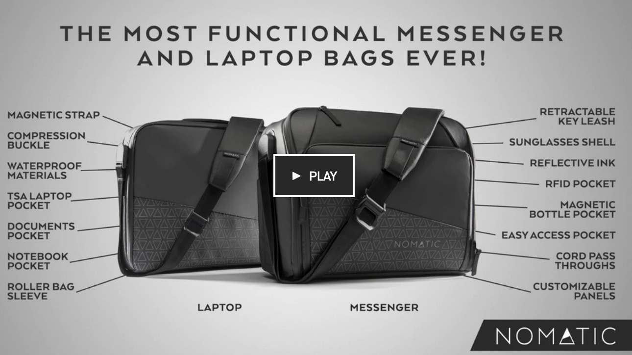 Kickstarter Nomatic Messenger and Laptop Bags (2 days left to back