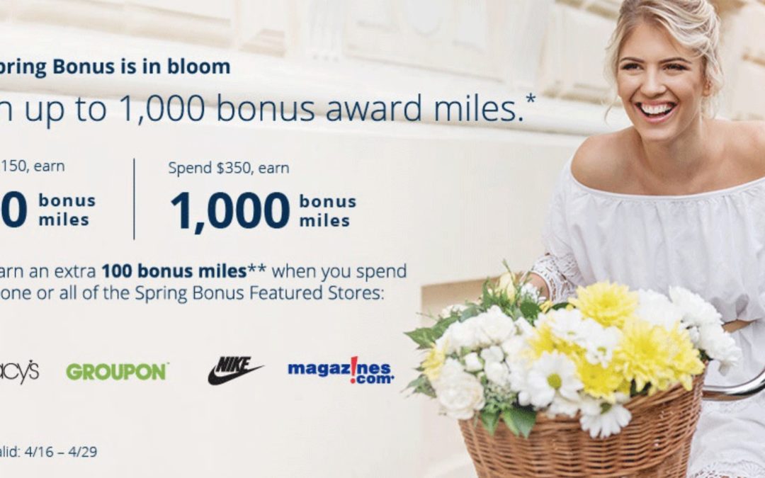 Earn 1000 bonus miles with the latest United shopping portal bonus!