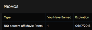 a screen shot of a movie rental