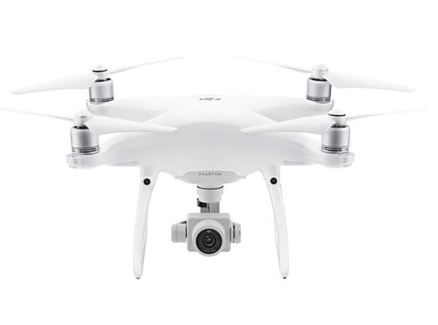 a white drone with a camera