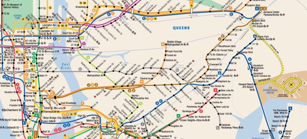 a map of a subway system