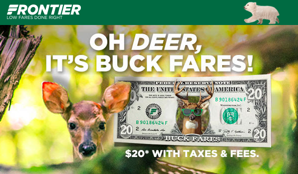 Act Fast – $20 buck fares from Frontier!