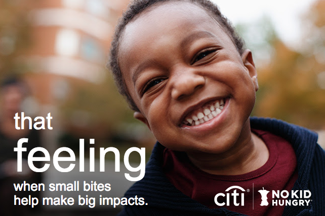 1 easy way to help Citi donate up to $2 Million & fight child hunger