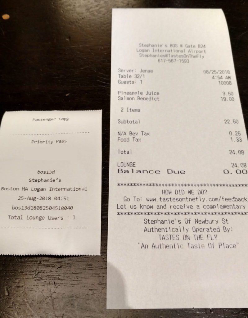 a receipt and a receipt on a table