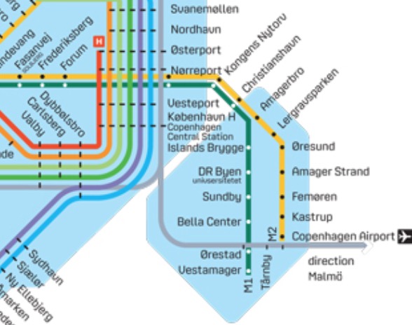 Copenhagen Airport Train Station Map