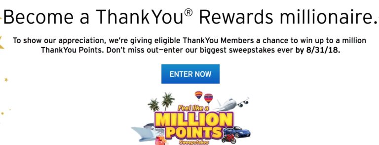 Win 1 000 000 ThankYou points Points with a Crew