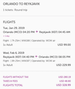 a screenshot of a flight schedule