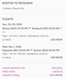 a screenshot of a flight schedule