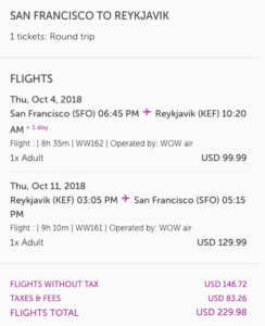 a screenshot of a flight schedule