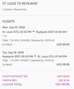 a screenshot of a flight schedule