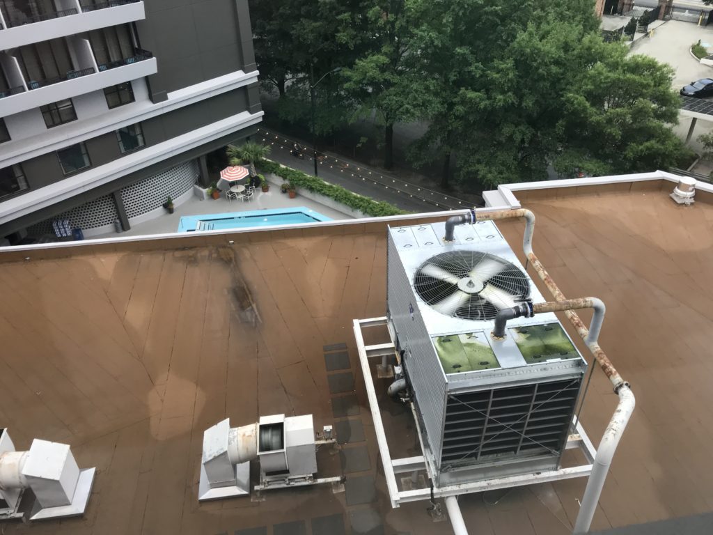 a air conditioning unit on a roof