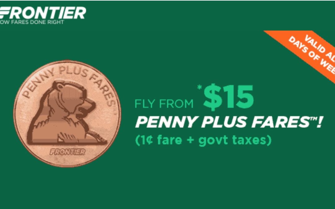 Frontier fares for 1 cent